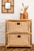 Natural Bamboo Basket Side Table - Natural / Bamboo, cane / L: 22’’ W: 14.5’’ H: 22’’ - Furniture