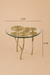 Nelumbo Table - Dia 25’’ x H 20’’ / Brass plated Aluminium, Glass - Furniture