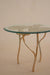 Nelumbo Table - Dia 25’’ x H 20’’ / Brass plated Aluminium, Glass - Coffee Table
