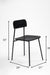 Nero Chair Set of 2 - Matte Black / Mild Steel and Mango Wood / W: 17’’ D: 19’’ SH: 18.5’’ TH: 31’’ - Outdoor Furniture