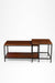 Nested Coffee Table - Walnut and Black / Big:35.5 L x 18 W cm x 18 H cm Small:20 L x 20 W cm x 19 H cm - Indoor