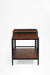 Nested Coffee Table - Walnut and Black / Big:35.5 L x 18 W cm x 18 H cm Small:20 L x 20 W cm x 19 H cm - Indoor