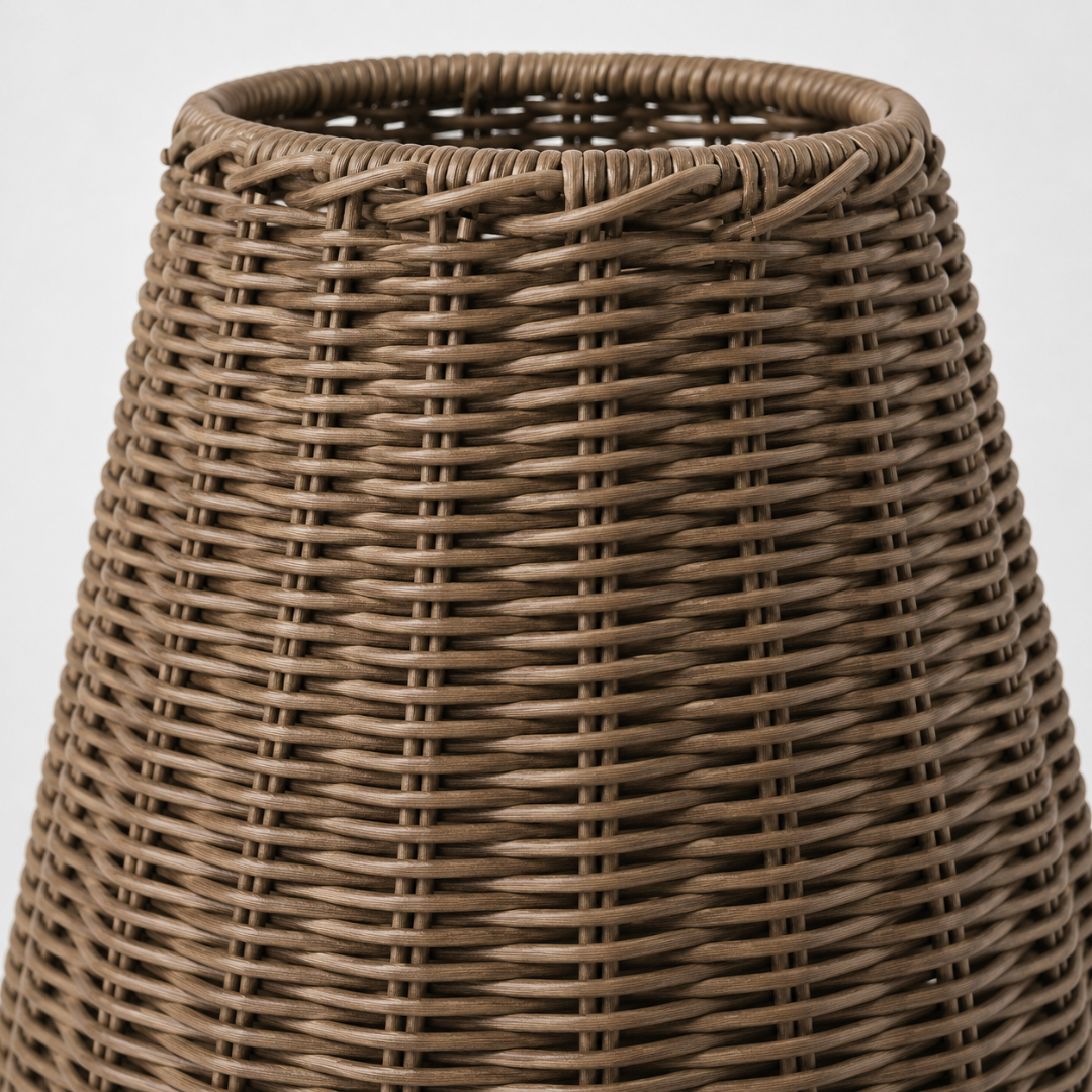 Nido Floor Lamp - Ironwork & PE Rattan / Brown / H: 18.50’’ W: 12.20’’ - Outdoor Lighting