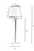 CDL111 Vintage Nightstand Brown Fabric Wooden lamp