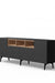 Niko Console - L:72’’ x B:14’’ x H:27’’ In Inches / Black Matt Pre-Laminated Plywood Carcass; Oak Laminate