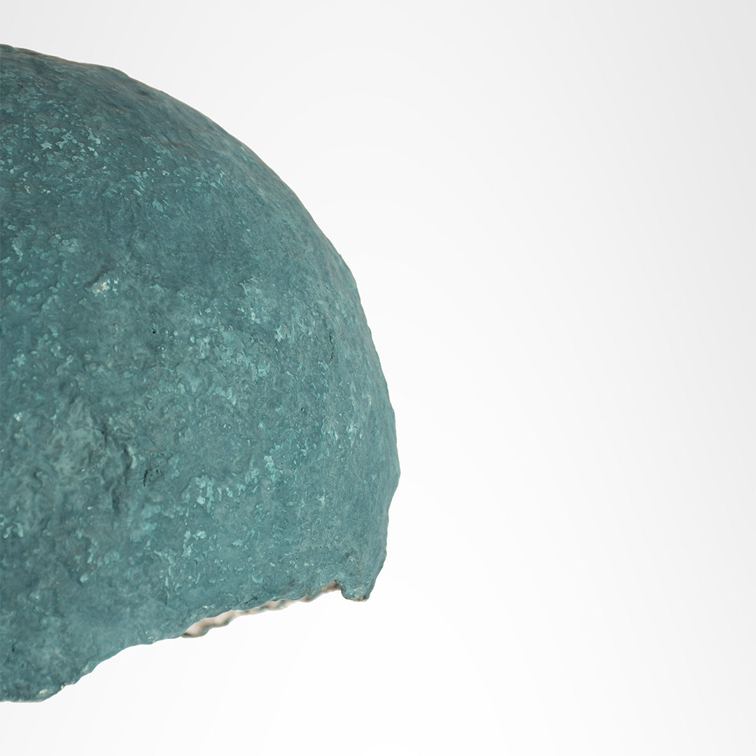 Nira Dome Pendant Lamp - Blue / Dia: 9’’ H: 9’’ / Papier Mâché - Lighting