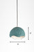 Nira Dome Pendant Lamp - Blue / Dia: 9’’ H: 9’’ / Papier Mâché - Lighting