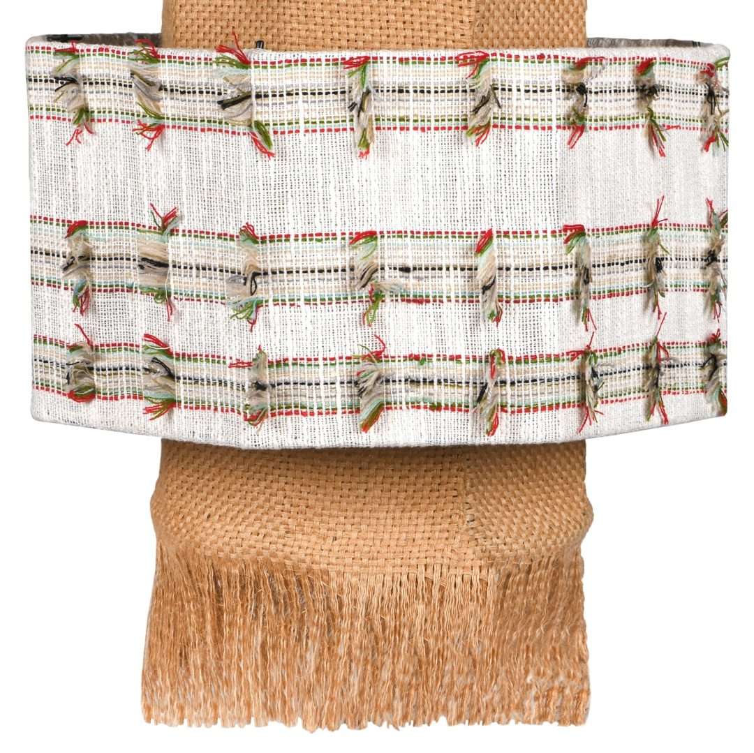 Niuland Jute Pendant Lamp - Natural / Jute, jacquard, fabric and iron / D: 15’’ H: 18’’ - Lighting