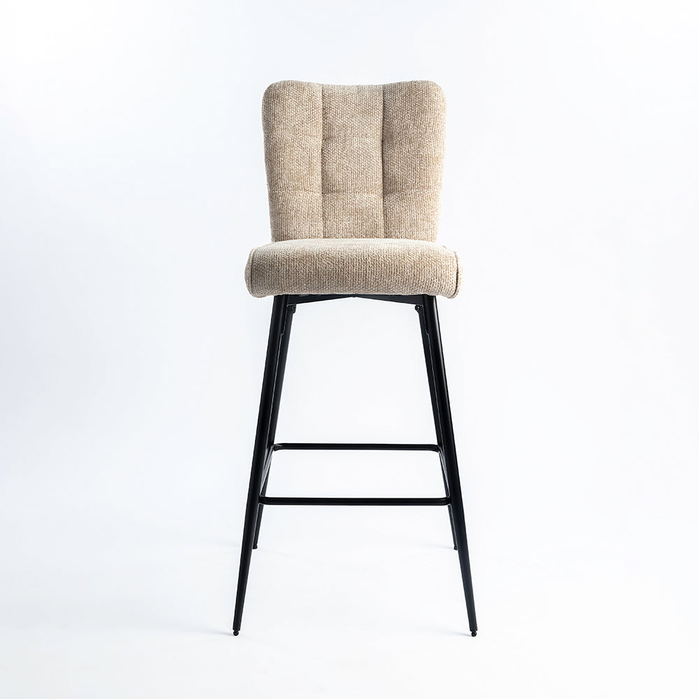 Niva Bar Chair - Mild Steel and Upholstery / CM - L:- 44 x W:- 62 x H:- 112 - Indoor Furniture