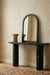 Noir Marble Console - L: 47’’ W: 13.75’’ H: 31.5’’ / Black / Black Marble and Wood - Indoor Furniture