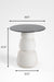 Noir Side Table - White / HDF and Glass / Dia: 19.5’’ H: 21.5’’ - Indoor Furniture