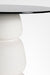Noir Side Table - White / HDF and Glass / Dia: 19.5’’ H: 21.5’’ - Indoor Furniture