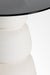Noir Side Table - White / HDF and Glass / Dia: 19.5’’ H: 21.5’’ - Indoor Furniture