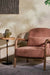 Nord Lounge Chair - Orange / Rubber Wood and Cotton Fabric / Large - L:- 26 x W:- 29 x H:- 30 (INCH) - Furniture