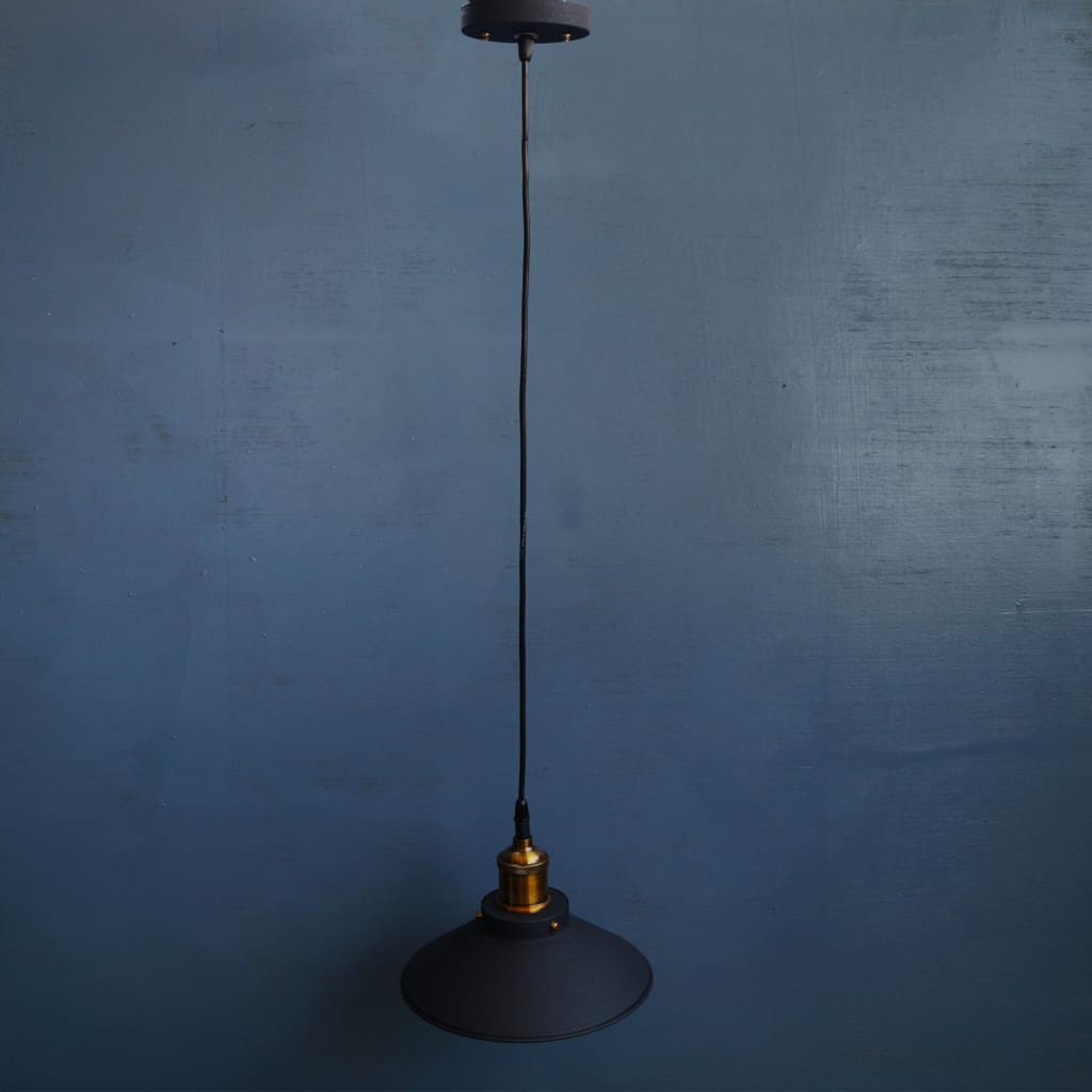 Nordic Conical Midnight Gold Industrial Ceiling Pendant Light