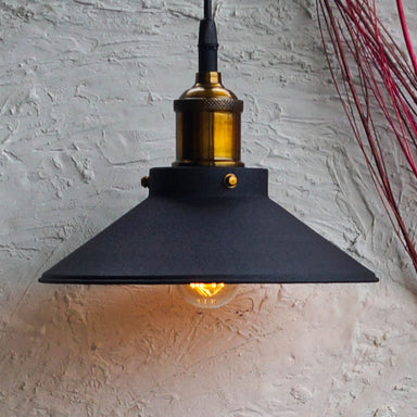 Nordic Conical Midnight Gold Industrial Ceiling Pendant Light