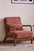 Nordic Lounge Chair - L: 66 x W: 83 x H: 76 In Cms / Boucle fabric + Rubber wood / Rose brown - Indoor Furniture