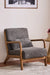 Nordic Lounge Chair - L: 66 x W: 83 x H: 76 In Cms / Boucle fabric + Rubber wood / Grey - Indoor Furniture