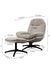 Nordic Sand recliner with Ottoman - L:- 93 x W:-78 x H:-99 In Cms / Cotton fabric + Iron - Indoor Furniture