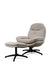 Nordic Sand recliner with Ottoman - L:- 93 x W:-78 x H:-99 In Cms / Cotton fabric + Iron - Indoor Furniture