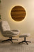 Nordic Sand recliner with Ottoman - L:- 93 x W:-78 x H:-99 In Cms / Cotton fabric + Iron - Indoor Furniture