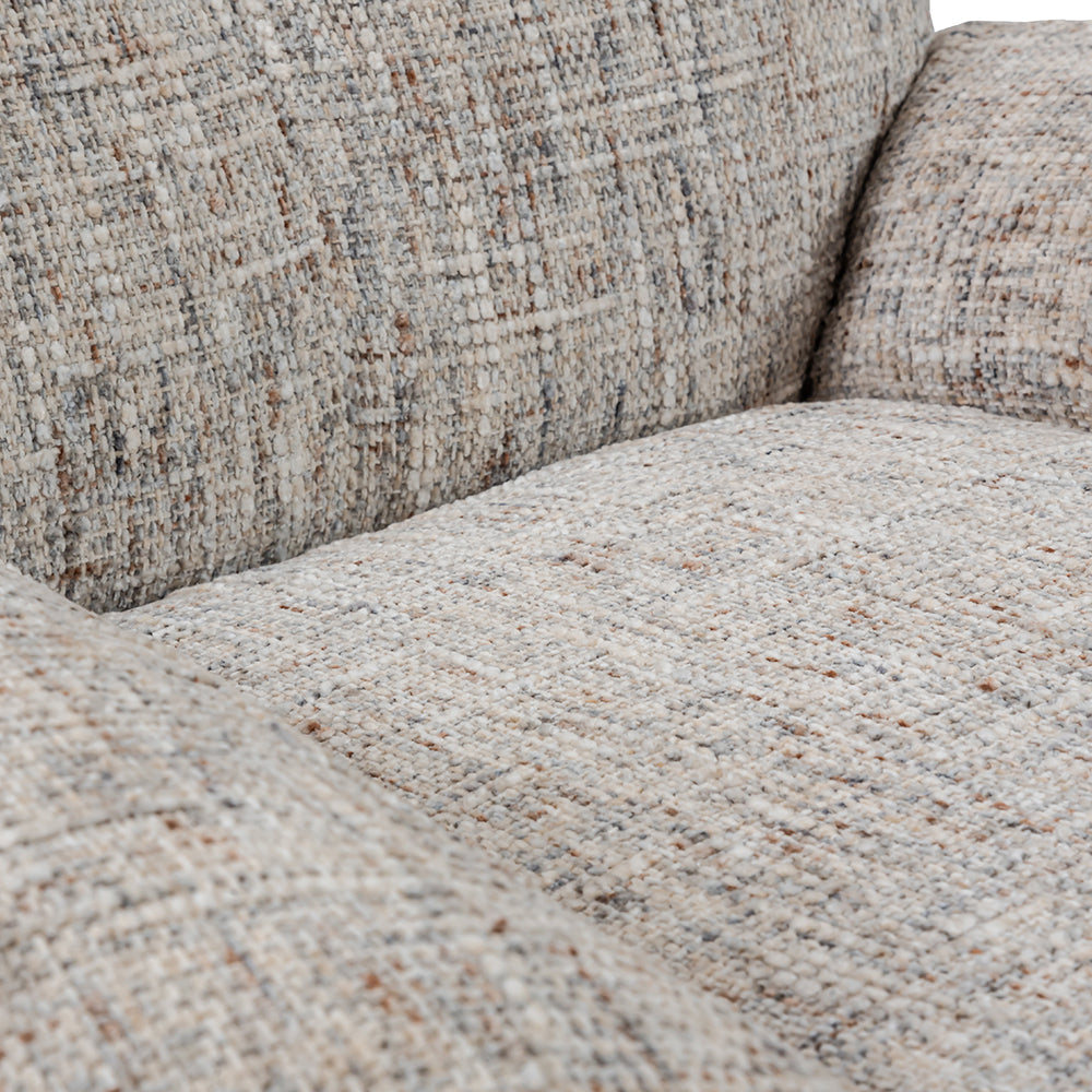 Nordic Sand recliner with Ottoman - L:- 93 x W:-78 x H:-99 In Cms / Cotton fabric + Iron - Indoor Furniture