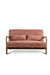 Nordic Sofa - L:- 130 x W:- 83 x H:- 7 In Cms / Boucle fabric + Rubber wood / Rose brown - Indoor Furniture