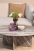 Norge Coffee Table - Jupiter - L:130x W:127x H:69 In Cms / Brown / Marble - Indoor Furniture