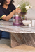 Norge Coffee Table - Jupiter - L:130x W:127x H:69 In Cms / Brown / Marble - Indoor Furniture