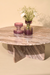 Norge Coffee Table - Jupiter - L:130x W:127x H:69 In Cms / Brown / Marble - Indoor Furniture