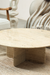 Norge Coffee Table Travertine - L:130x W:127x H:69 In Cms / Brown / Marble - Indoor Furniture