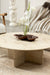 Norge Coffee Table Travertine - L:130x W:127x H:69 In Cms / Brown / Marble - Indoor Furniture