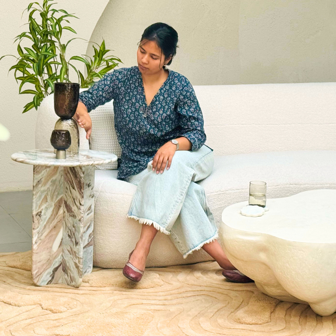 Norge Marble Side Table Jupiter - Indoor Furniture