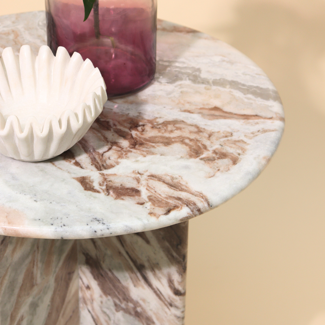 Norge Marble Side Table Jupiter - Indoor Furniture