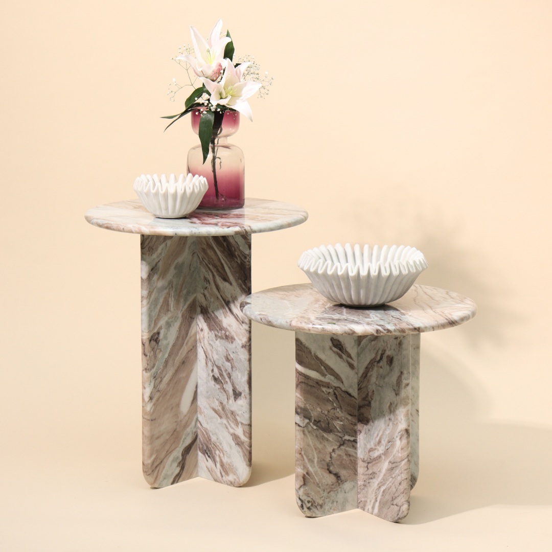 Norge Marble Side Table Jupiter - Indoor Furniture