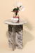 Norge Marble Side Table Jupiter - L:72x W:68x H:175 In Cms / Brown / Marble - Indoor Furniture