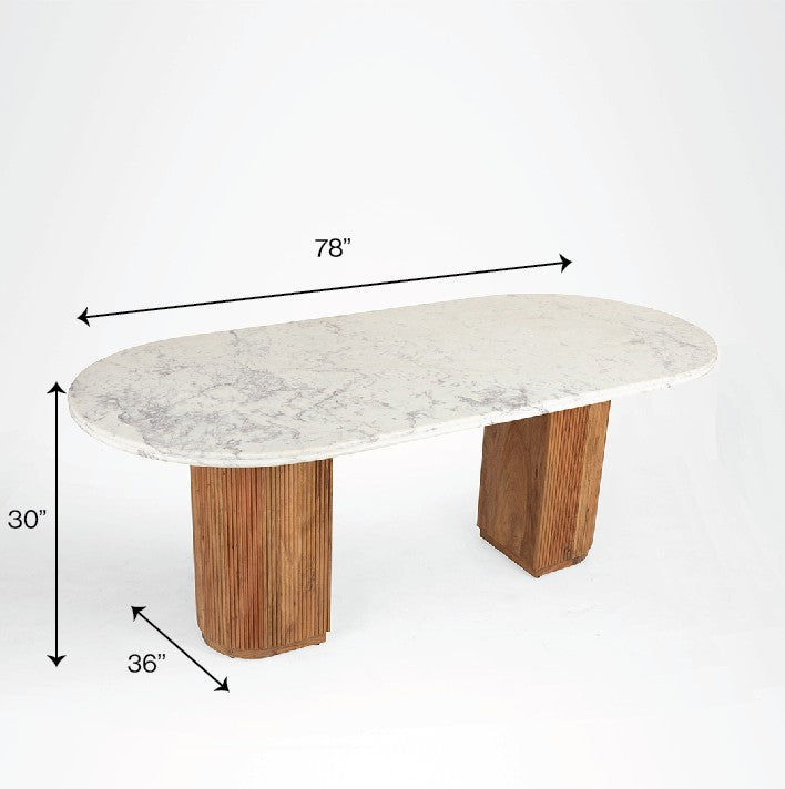 Celeste Marble Dining Table No. 7