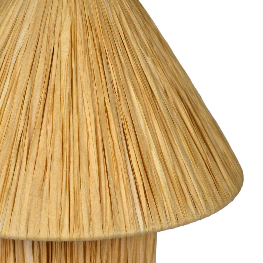 Nsong Rafia Table Lamp - Natural / Rafia and iron / D (Shade): 10’’ D (Base): 6’’ H (Stand): 10’’ - Lighting