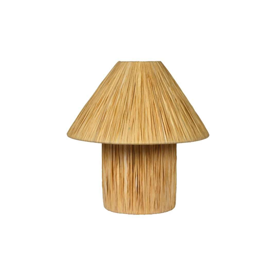 Nsong Rafia Table Lamp - Natural / Rafia and iron / D (Shade): 10’’ D (Base): 6’’ H (Stand): 10’’ - Lighting