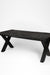 Oak Ridge Dining Table - Black / L: 78’’ B: 39’’ H: 30’’ / Acacia Wood & Mild Steel - Indoor Furniture