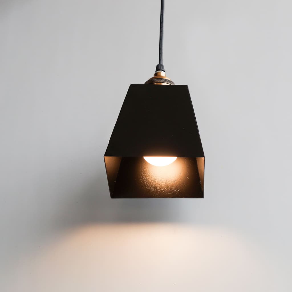 Obsidian Black-Gold Trapezium Metal Wall Hanging Lamp