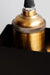 Obsidian Black-Gold Trapezium Metal Wall Hanging Lamp