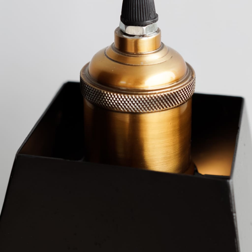 Obsidian Black-Gold Trapezium Metal Wall Hanging Lamp