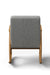 Oda Rocking Chair - Cosmo Norman Pistachio 11343 Ply & Foam Upholstery Structure; Suncity White Ash Frame / L:24’’ x
