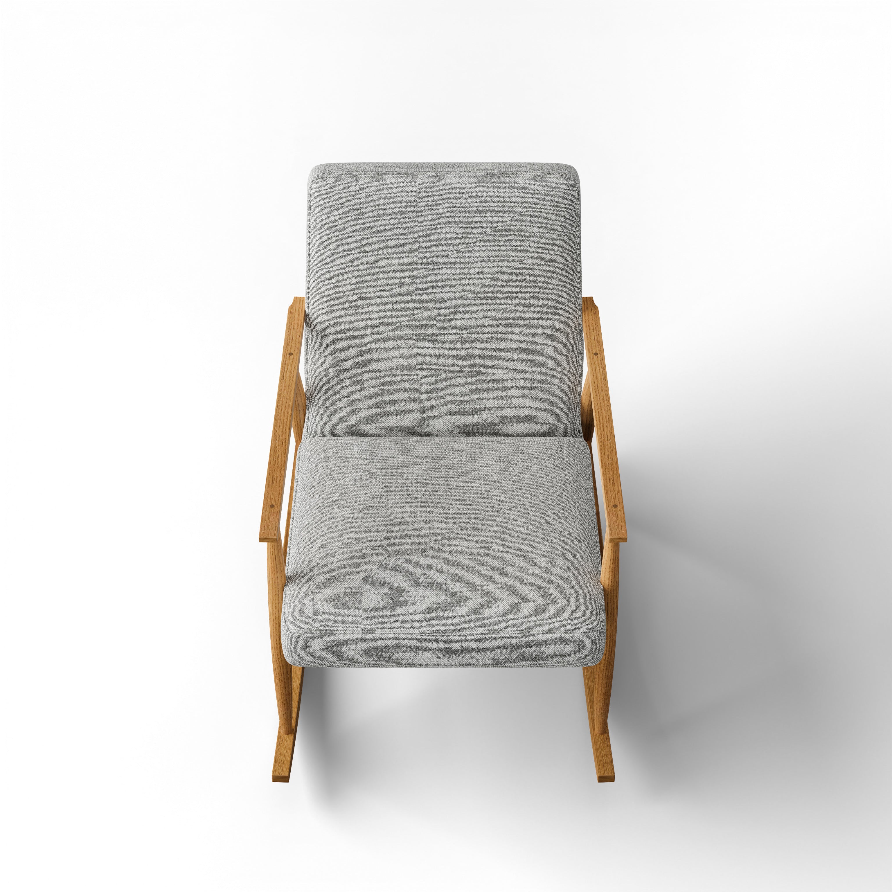 Oda Rocking Chair - Cosmo Norman Pistachio 11343 Ply & Foam Upholstery Structure; Suncity White Ash Frame / L:24’’ x