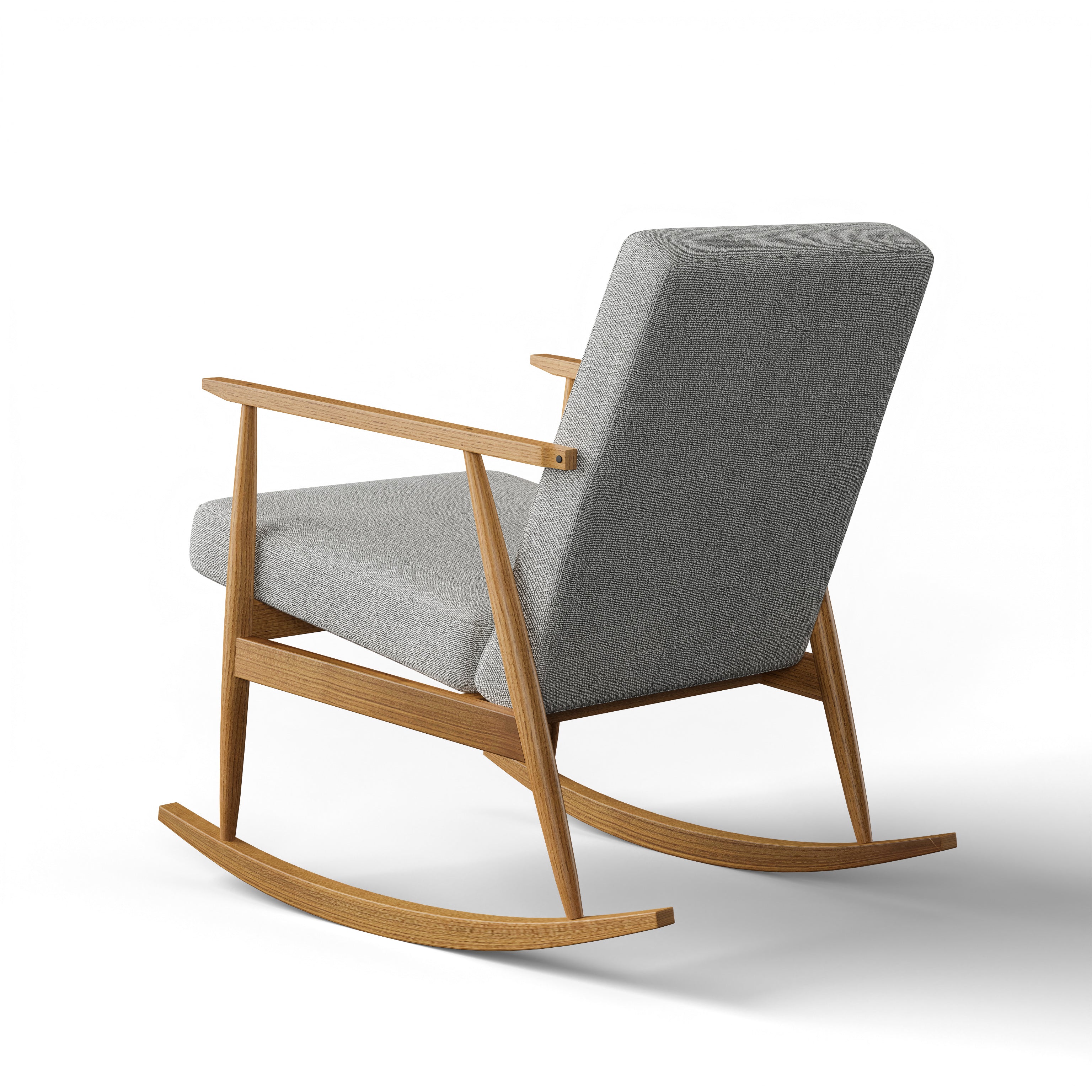 Oda Rocking Chair - Cosmo Norman Pistachio 11343 Ply & Foam Upholstery Structure; Suncity White Ash Frame / L:24’’ x