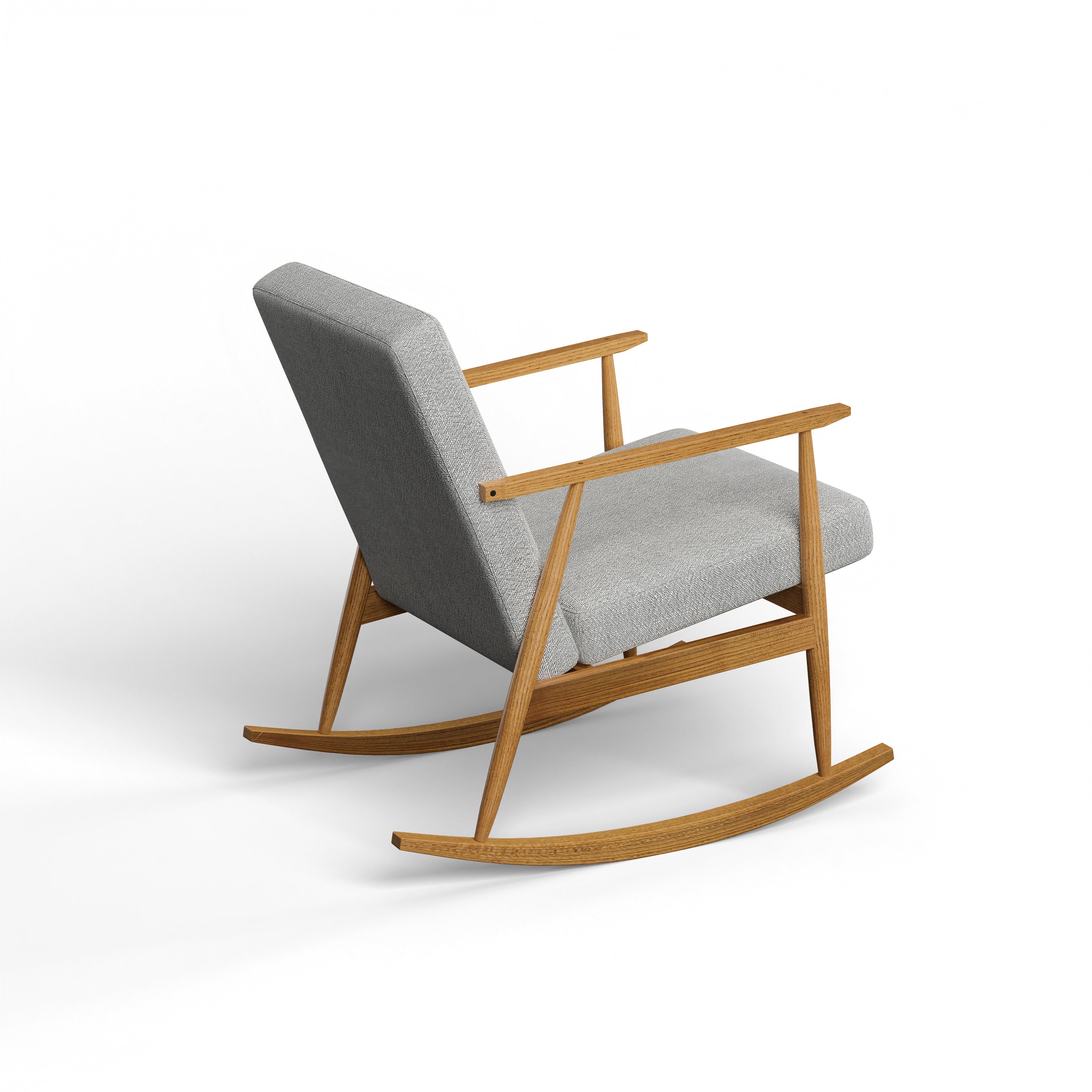 Oda Rocking Chair - Cosmo Norman Pistachio 11343 Ply & Foam Upholstery Structure; Suncity White Ash Frame / L:24’’ x