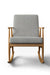 Oda Rocking Chair - Cosmo Norman Pistachio 11343 Ply & Foam Upholstery Structure; Suncity White Ash Frame / L:24’’ x