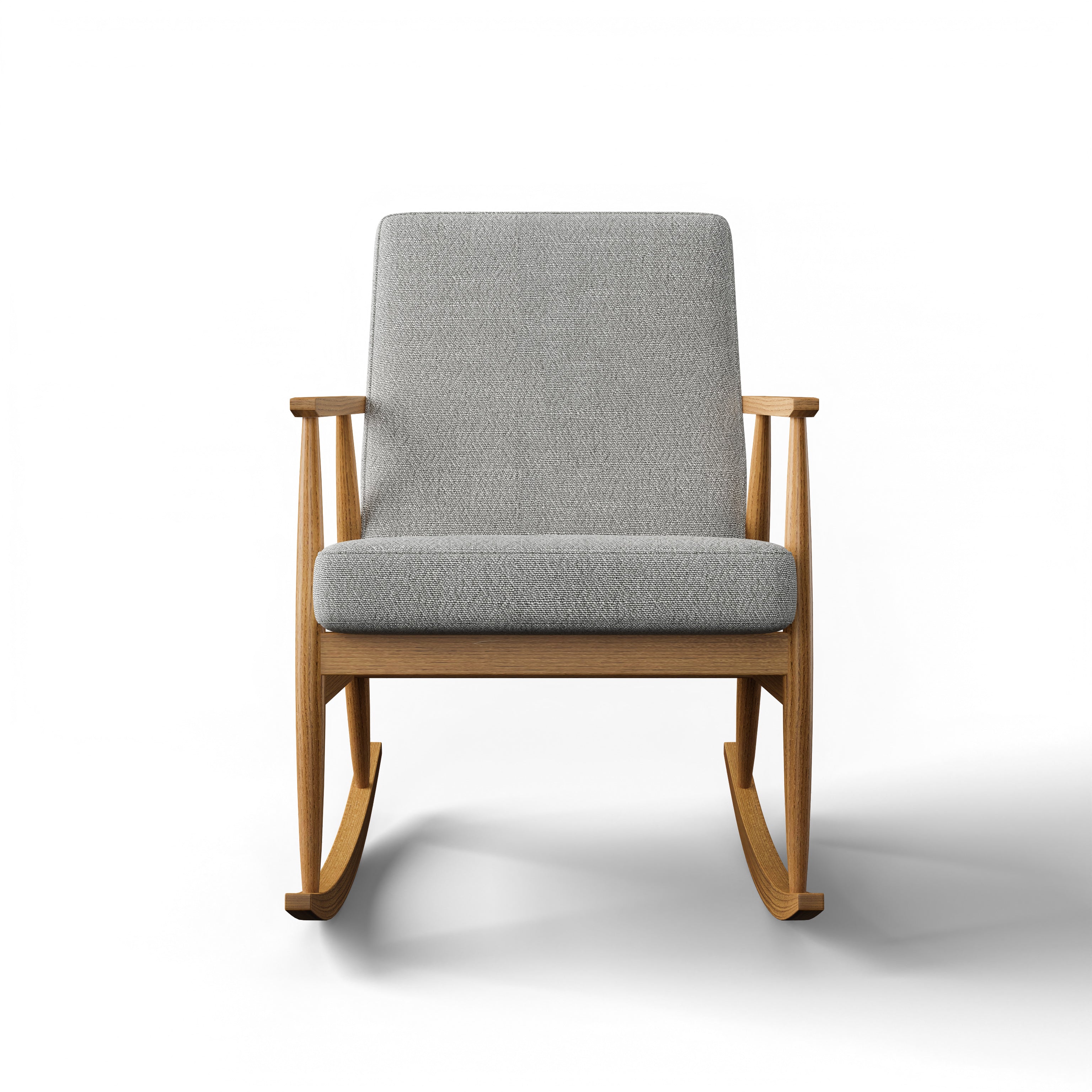 Oda Rocking Chair - Cosmo Norman Pistachio 11343 Ply & Foam Upholstery Structure; Suncity White Ash Frame / L:24’’ x