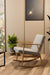 Oda Rocking Chair - Cosmo Norman Pistachio 11343 Ply & Foam Upholstery Structure; Suncity White Ash Frame / L:24’’ x